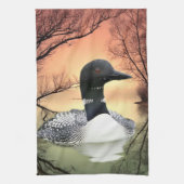Linge De Cuisine Réflexions sur le Loon (Vertical)