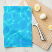Linge De Cuisine Réflexions sur l'eau de la piscine bleu chatoyante (Quart Plié)