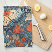 Linge De Cuisine Regal Butterfly Amidst William Morris Floral (Quart Plié)