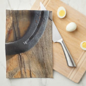 Linge De Cuisine Regard du bois en fer à cheval occidental rustique (Quart Plié)