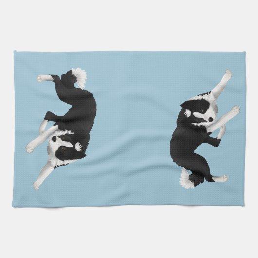 Linge De Cuisine Regard fixe de border collie (Horizontal)