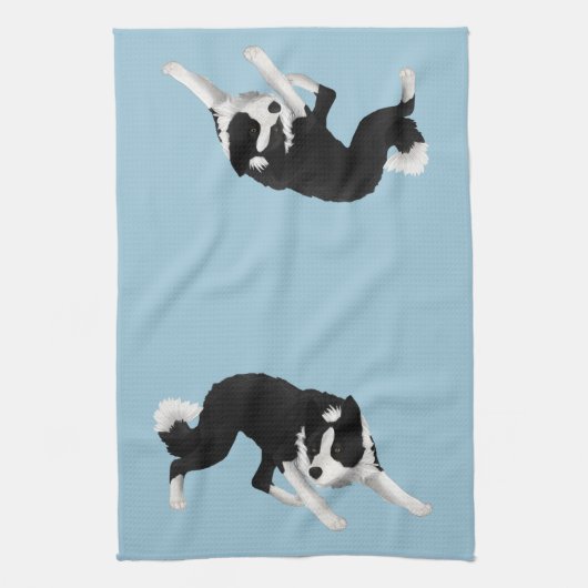 Linge De Cuisine Regard fixe de border collie (Vertical)