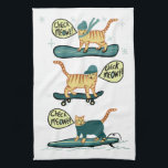 Linge De Cuisine Regarde Meowt ! Skateboard Surf Snowboard Tabby Ca<br><div class="desc">VÉRIFIEZ MEOWT ! Décorez votre cuisine avec cette serviette de chat amusante. Fait un grand ménage ou cadeau d'anniversaire pour cet amoureux des chats dans votre vie! Ou le skateboarder, surfer ou snowboarder ! Consultez mon magasin pour trouver des trucs plus assortis comme des tasses et des autocollants! Et plus...</div>