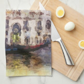 Linge De Cuisine Regarde OD Venise faite dans l'aquarelle (Quart Plié)
