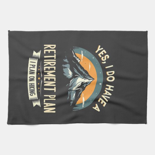 Linge De Cuisine Régime de retraite Randonnée Drôle papa à l'extéri (Horizontal)