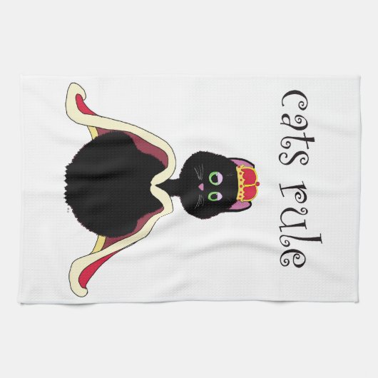 Linge De Cuisine Règle de chats (Horizontal)