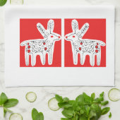 Linge De Cuisine Reindeer Kiss (Plié)