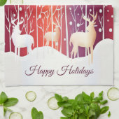 Linge De Cuisine Reindeer Snowy Holiday (Plié)