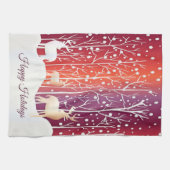 Linge De Cuisine Reindeer Snowy Holiday (Horizontal)