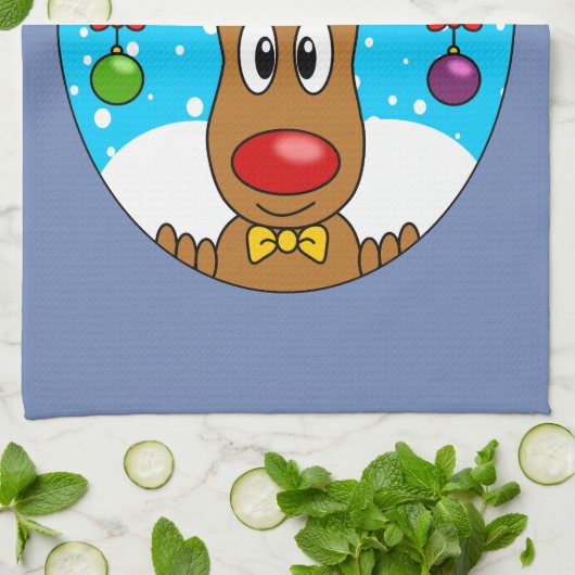 Linge De Cuisine Reinder de Noël (Plié)