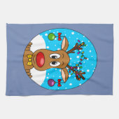 Linge De Cuisine Reinder de Noël (Horizontal)