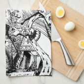 Linge De Cuisine Reine de chat de coeurs et de Cheshire (Quart Plié)