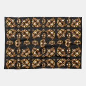 Linge De Cuisine Reine des Coeurs Or Couronne Tiaras noir (Horizontal)