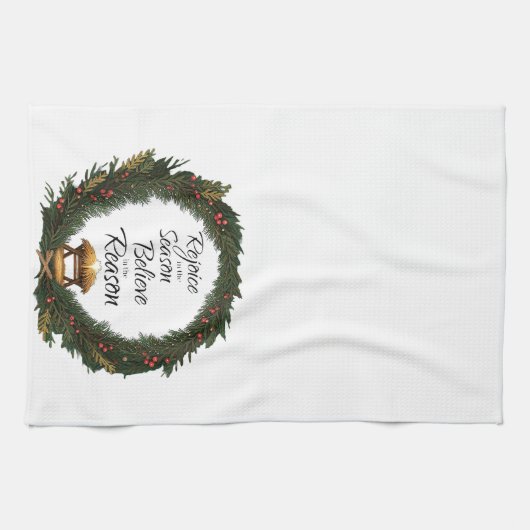 Linge De Cuisine Réjouissez-vous et croyez la nativité (Horizontal)