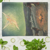 Linge De Cuisine Religion vintage, Annonciation aux bergers (Plié)