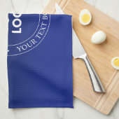 Linge De Cuisine Remplacement et texte faciles du logo | Dégradé bl (Quart Plié)