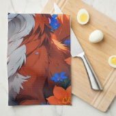 Linge De Cuisine Renard à fleurs (Quart Plié)