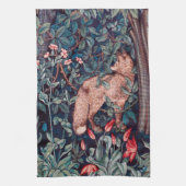 Linge De Cuisine Renard dans la forêt, William Morris (Vertical)