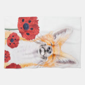 Linge De Cuisine renard et pavot (Horizontal)