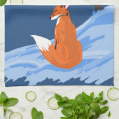 Linge De Cuisine Renard nocturne d'hiver (Plié)