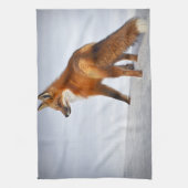 Linge De Cuisine Renard rouge en hiver (Vertical)
