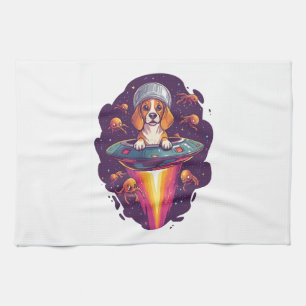 Linge De Cuisine Rencontre de chien Beagle intergalactique