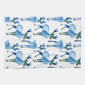 Linge De Cuisine Renne Bleu de Noël (Horizontal)