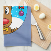 Linge De Cuisine Renne de Noël (Quart Plié)