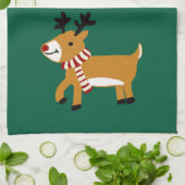 Linge De Cuisine Renne de Noël (Plié)