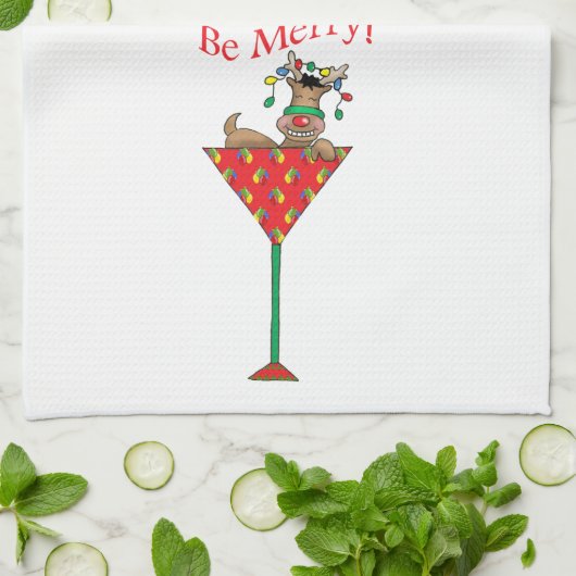 Linge De Cuisine Renne Pompette-tini's (Plié)