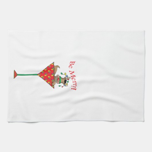 Linge De Cuisine Renne Pompette-tini's (Horizontal)