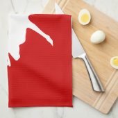 Linge De Cuisine Rennes blanches / Silhouette caribou (Quart Plié)