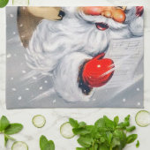 Linge De Cuisine rennes de Père Noël rétro (Plié)