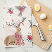 Linge De Cuisine Rennes, Oiseaux, Fleurs (Quart Plié)