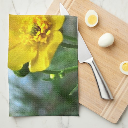 Linge De Cuisine Renoncule à l'étang (Quart Plié)