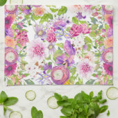 Linge De Cuisine Renoncule et rose de printemps (Plié)