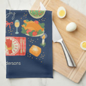 Linge De Cuisine Repas De Vacances De Confort Et De Joie (Quart Plié)