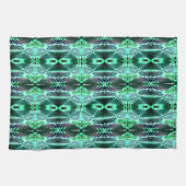 Linge De Cuisine répétition de dessin vert générant diverses formes (Horizontal)