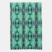 Linge De Cuisine répétition de dessin vert générant diverses formes (Vertical)