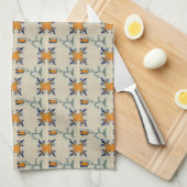 Linge De Cuisine Repro Tulipe jaune traditionnelle Delft Tile (Quart Plié)