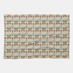 Linge De Cuisine Repro Tulipe jaune traditionnelle Delft Tile