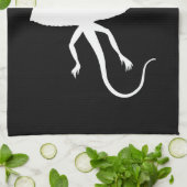 Linge De Cuisine Reptile blanc (Plié)