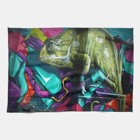 Linge De Cuisine Reptile de graffiti (Horizontal)
