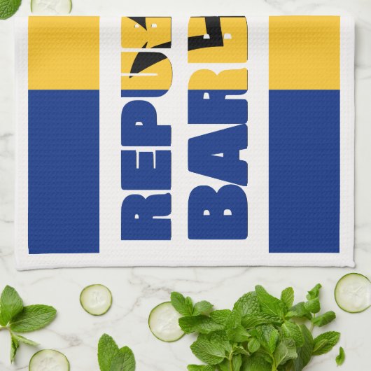 Linge De Cuisine République de la Barbade (Plié)