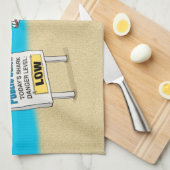 Linge De Cuisine Requin coupable drôle sur la plage (Quart Plié)