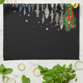 Linge De Cuisine Requin Noël Arbre de requin Amateurs de cadeaux (Plié)