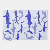 Linge De Cuisine Requins bleus (Horizontal)