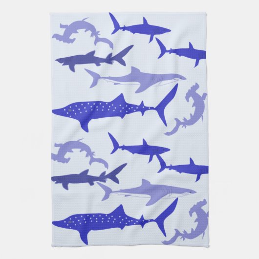 Linge De Cuisine Requins bleus (Vertical)