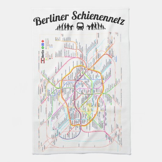 Linge De Cuisine « Réseau ferroviaire de BERLIN chiffon de (Vertical)