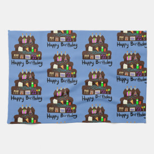 Linge De Cuisine Réseau neuronal d'anniversaire geek
